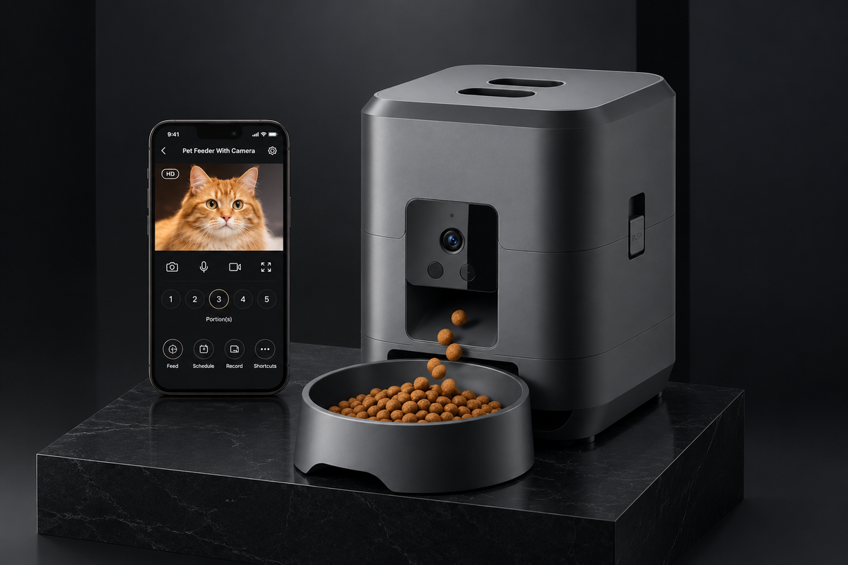 Smart pet feeder with timer